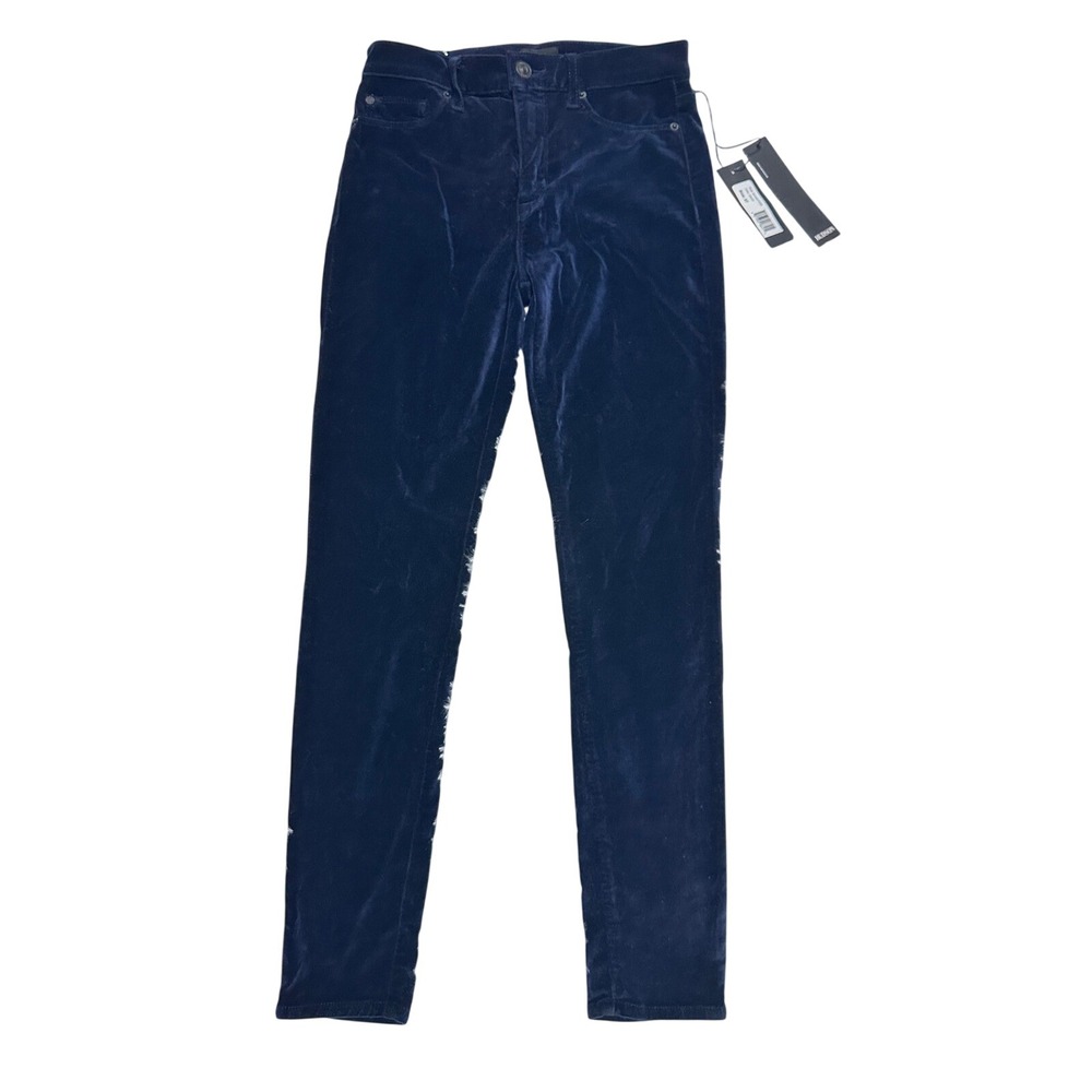 Hudson Barbara Womens Velvet Skinny Fit Jeans, Dark‎ Blue, size 27 NWT!